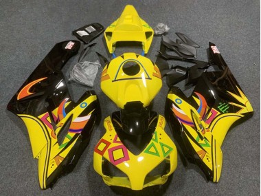 Carenado Moto Honda CBR1000RR 2004-2005 - Amarillo Negro Brillante Naranja