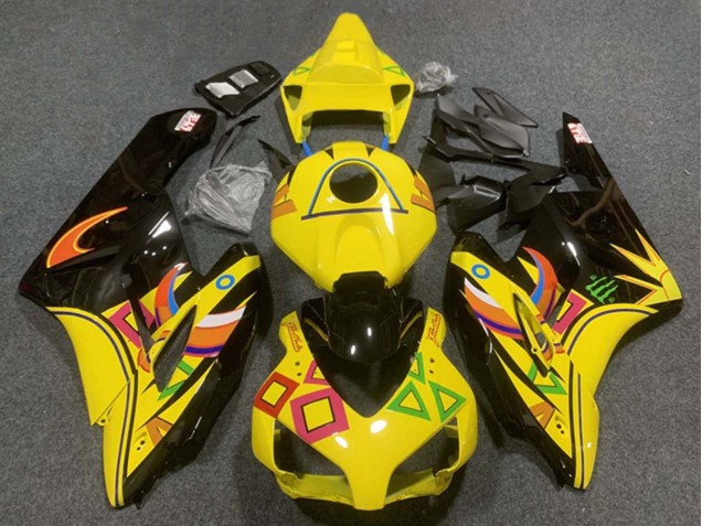 Carenado Moto Honda CBR1000RR 2004-2005 - Amarillo Negro Brillante Naranja