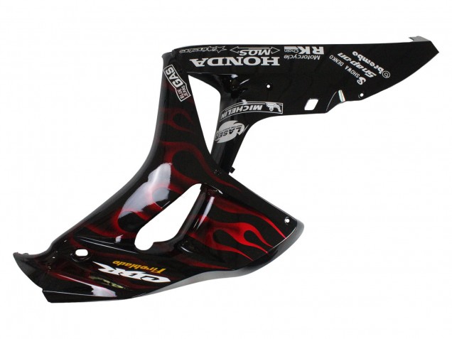 Carenado Moto Honda CBR1000RR 2006-2007 - Negro Brillante Amarillo Rojo Llama