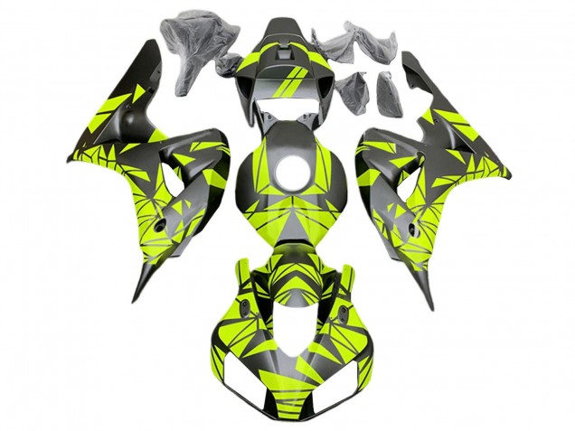 Carenado Moto Honda CBR1000RR 2006-2007 - Fluorescent Verde Negro Mate
