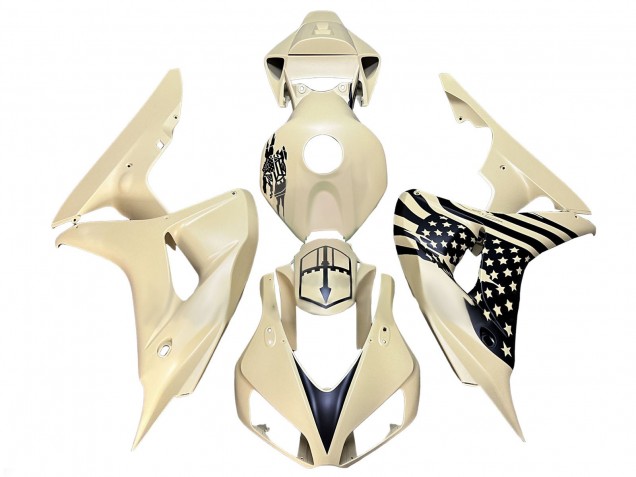 Carenado Moto Honda CBR1000RR 2006-2007 - Crema Negro