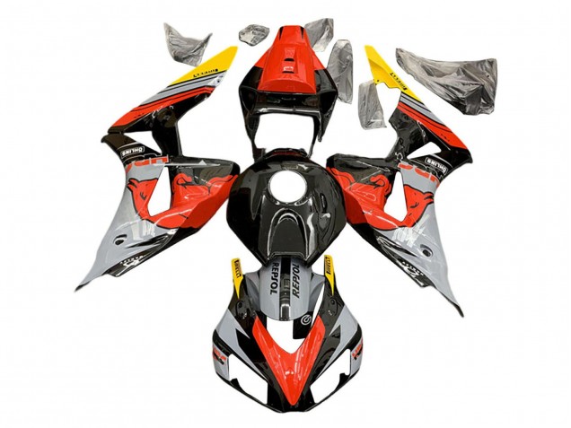 Carenado Moto Honda CBR1000RR 2006-2007 - Nardo Gris Rojo Amarillo Negro Brillante Rojo Bull Repsol HRC