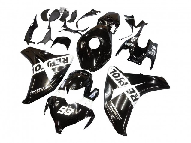 Carenado Moto Honda CBR1000RR 2008-2011 - Negro Brillante Blanco Repsol 93