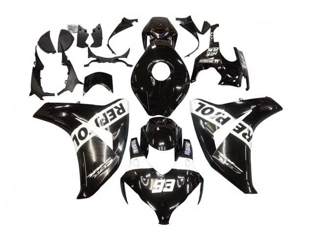 Carenado Moto Honda CBR1000RR 2008-2011 - Negro Brillante Blanco Repsol 93