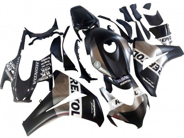 Carenado Moto Honda CBR1000RR 2008-2011 - Plata Negro Mate Repsol
