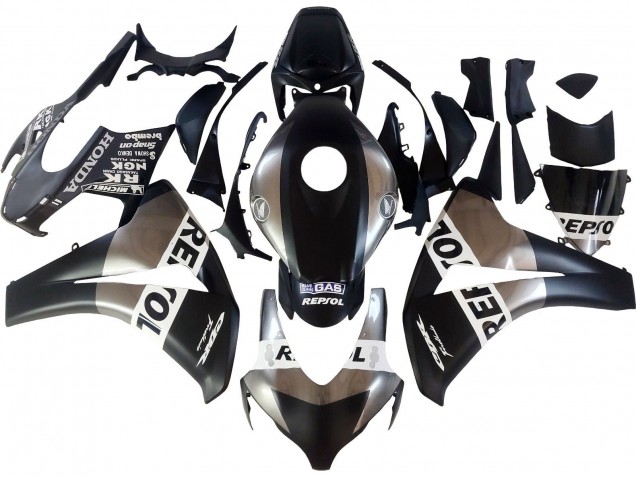 Carenado Moto Honda CBR1000RR 2008-2011 - Plata Negro Mate Repsol