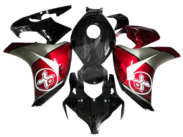Carenado Moto Honda CBR1000RR 2008-2011 - Gris Rojo Negro Brillante