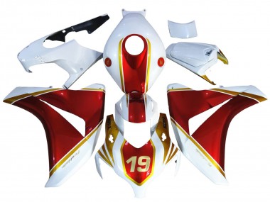 Carenado Moto Honda CBR1000RR 2008-2011 - Blanco Rojo Oro 19