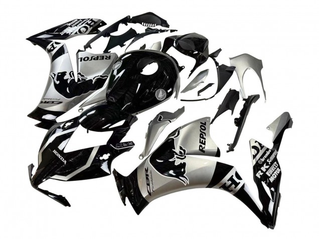 Carenado Moto Honda CBR1000RR 2012-2016 - Plata Negro Brillante Repsol Rojo Bull