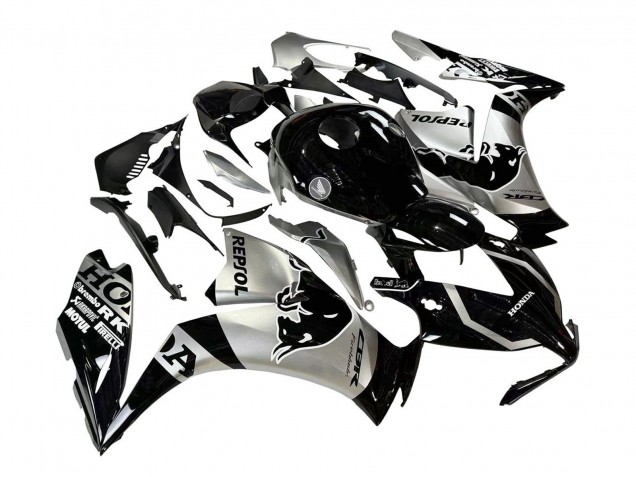 Carenado Moto Honda CBR1000RR 2012-2016 - Plata Negro Brillante Repsol Rojo Bull