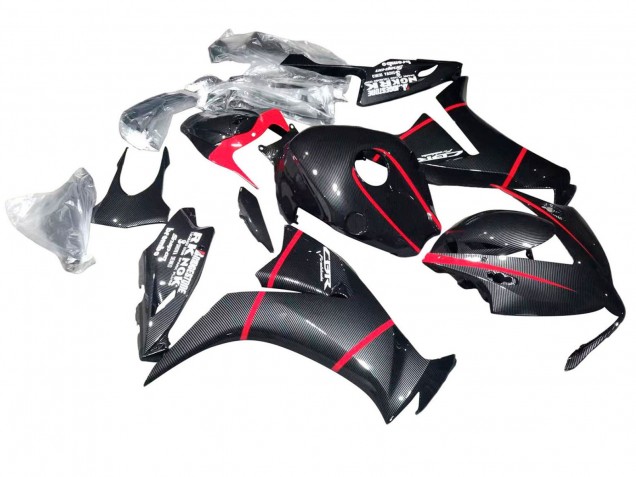 Carenado Moto Honda CBR1000RR 2012-2016 - Negro FibraCarbono Rojo