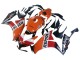 Carenado Moto Honda CBR1000RR 2012-2016 - Naranja Blanco Rojo Repsol