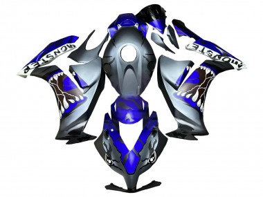 Carenado Moto Honda CBR1000RR 2012-2016 - Azul Gris Negro Mate Tiburón