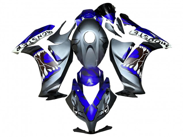 Carenado Moto Honda CBR1000RR 2012-2016 - Azul Gris Negro Mate Tiburón