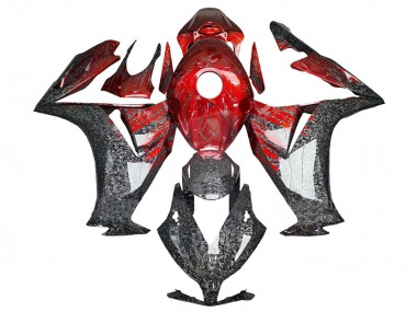Carenado Moto Honda CBR1000RR 2012-2016 - Rojo Negro Falsificado FibraCarbono