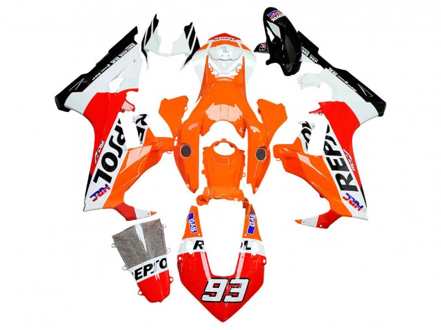 Carenado Moto Honda CBR1000RR 2017-2023 - Blanco Naranja Rojo Negro Brillante HRC Repsol 93