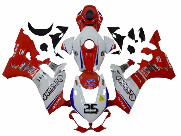 Carenado Moto Honda CBR1000RR 2017-2023 - Blanco Rojo Azul 25