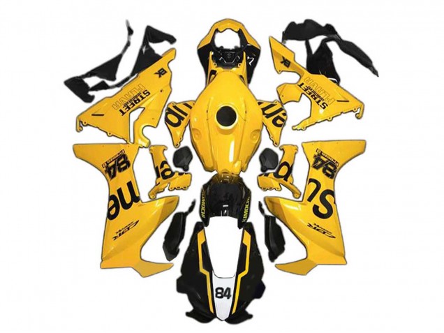 Carenado Moto Honda CBR1000RR 2017-2023 - Amarillo Negro Brillante Supreme 84