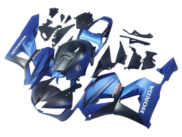 Carenado Moto Honda CBR600RR 2013-2023 - Azul Negro Mate Carrera