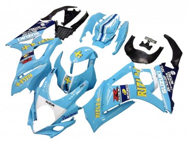 Carenado Moto Suzuki GSXR 1000 2007-2008 - Azul Claro Amarillo Negro Motul Rizla