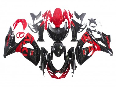 Kits Carenados Moto Suzuki GSXR 1000 2009-2016 - Negro Brillante Rojo