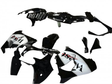 Carenados Moto Kawasaki ZX9R 2000-2001 - Negro Brillante Blanco West