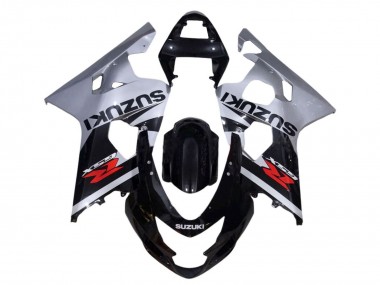 Carenado Moto Suzuki GSXR 600 / GSXR 750 2001-2003 - Plata Negro Brillante Rojo