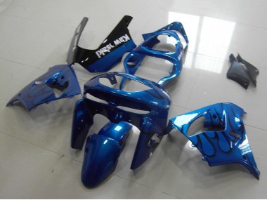 Carenado Moto Kawasaki ZX9R 1998-1999 - Azul Negro Llama
