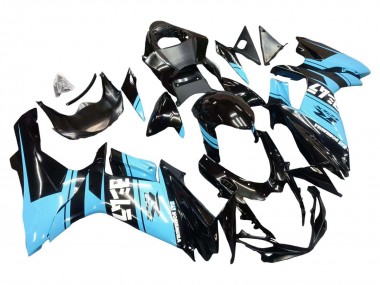 Carenado Moto Suzuki GSXR 600 / GSXR 750 2011-2024 - Negro Brillante Azul Claro