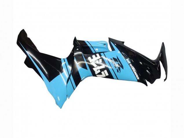 Carenado Moto Suzuki GSXR 600 / GSXR 750 2011-2024 - Negro Brillante Azul Claro