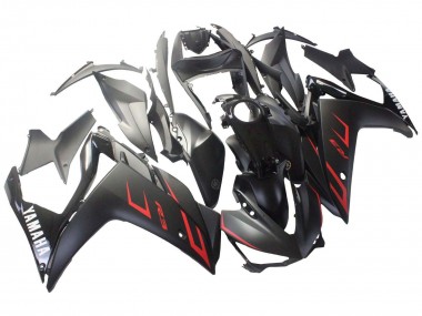 Carenado Moto Yamaha YZF R3/R25 2015-2018 - Negro Brillante Negro Mate Rojo
