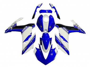 Carenado Moto Yamaha YZF R3/R25 2015-2018 - Blanco Azul Negro Carrera
