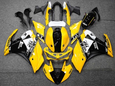 Carenado Moto Yamaha YZF R3/R25 2015-2018 - Amarillo Blanco Negro