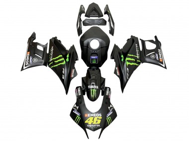 Carenado Moto Yamaha YZF R3/R25 2019-2021 - Negro Verde ENEOS Monstruo 46