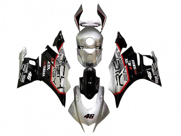Carenado Moto Yamaha YZF R3/R25 2019-2021 - Plata Rojo Negro 46
