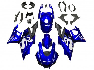 Carenado Moto Yamaha YZF R3/R25 2019-2021 - Azul Blanco Negro MoviStar ENEOS
