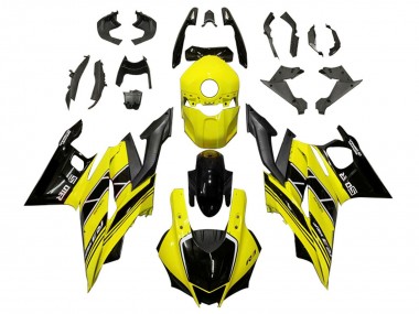 Carenado Moto Yamaha YZF R3/R25 2019-2021 - Amarillo Negro FibraCarbono
