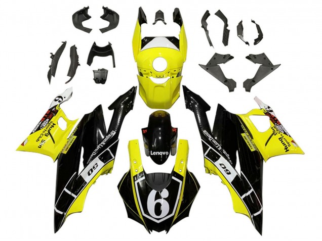 Carenado Moto Yamaha YZF R3/R25 2019-2021 - Amarillo Blanco Negro Brillante Lenovo 6