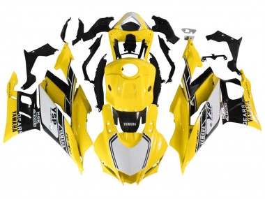 Carenado Moto Yamaha YZF R3/R25 2019-2021 - Amarillo Blanco Negro Raya