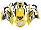 Carenado Moto Yamaha YZF R3/R25 2019-2021 - Amarillo Blanco Negro Raya