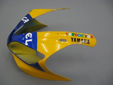 Carenado Moto Yamaha YZF 1000 R1 2000-2001 - Blanco Amarillo Azul Motul Camello