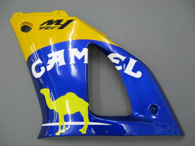 Carenado Moto Yamaha YZF 1000 R1 2000-2001 - Blanco Amarillo Azul Motul Camello
