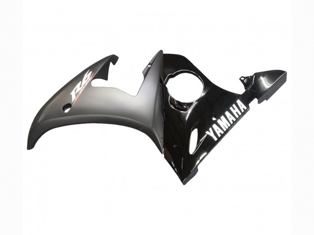 Carenado Moto Yamaha YZF R6S 2006-2009 - Negro Brillante Negro Mate Blanco Calcomanías
