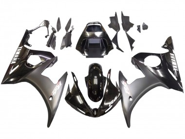 Carenado Moto Yamaha YZF R6S 2006-2009 - Negro Brillante Negro Mate Blanco Calcomanías