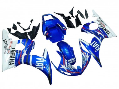 Carenado Moto Yamaha YZF R6S 2006-2009 - Blanco Azul Fiat Motul Kastinee