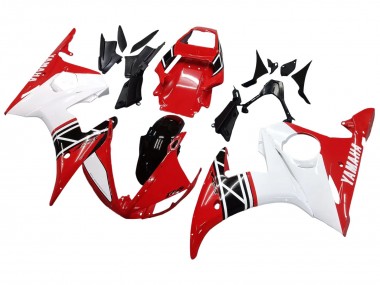 Carenados Moto Yamaha YZF R6S 2006-2009 - Blanco Rojo Negro Brillante