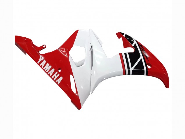 Carenados Moto Yamaha YZF R6S 2006-2009 - Blanco Rojo Negro Brillante