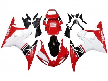 Carenados Moto Yamaha YZF R6S 2006-2009 - Blanco Rojo Negro Brillante