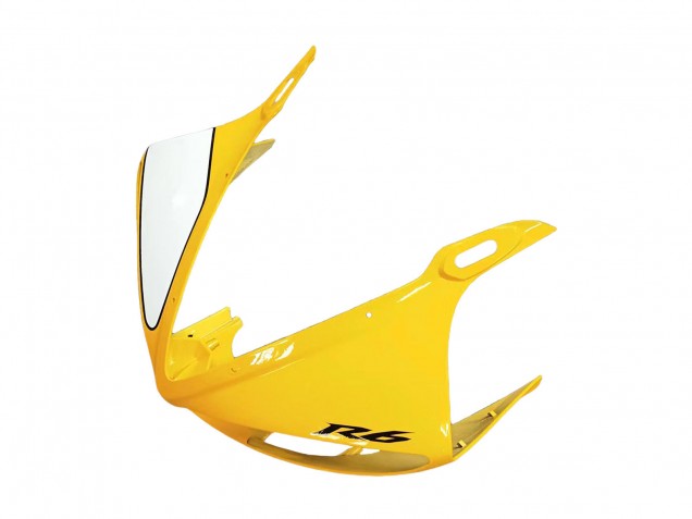 Carenado Moto Yamaha YZF R6S 2006-2009 - Amarillo Blanco Negro Brillante