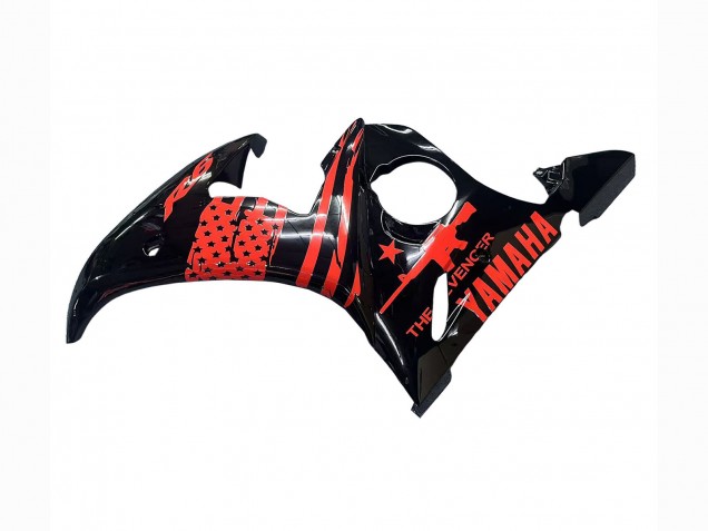 Carenados Moto Yamaha YZF R6S 2006-2009 - Negro Brillante Rojo